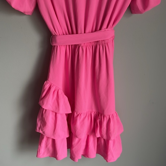 Lilly Pulitzer Martha Stretch Ruffle Dress In Prosecco Pink sz 4 - Picture 10 of 13